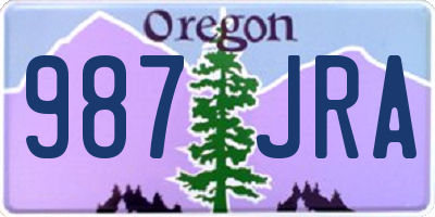 OR license plate 987JRA