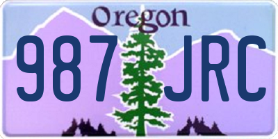 OR license plate 987JRC