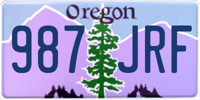 OR license plate 987JRF