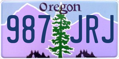 OR license plate 987JRJ