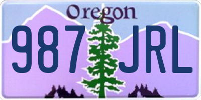 OR license plate 987JRL