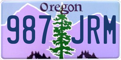 OR license plate 987JRM