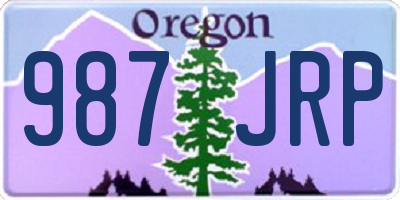 OR license plate 987JRP