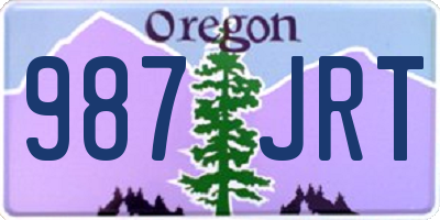 OR license plate 987JRT
