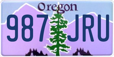 OR license plate 987JRU