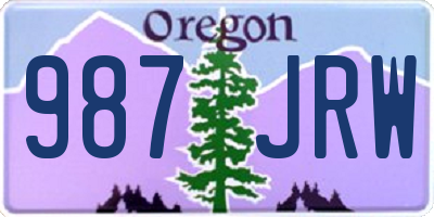 OR license plate 987JRW