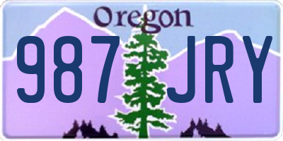 OR license plate 987JRY