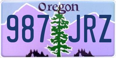 OR license plate 987JRZ