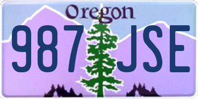 OR license plate 987JSE