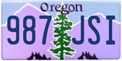 OR license plate 987JSI