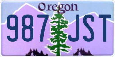 OR license plate 987JST