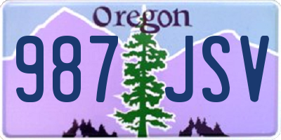 OR license plate 987JSV