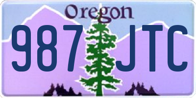 OR license plate 987JTC
