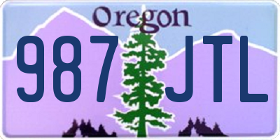 OR license plate 987JTL