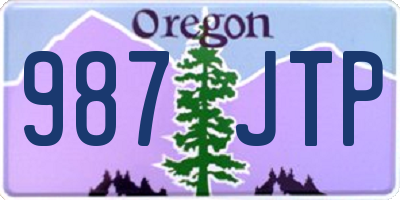 OR license plate 987JTP