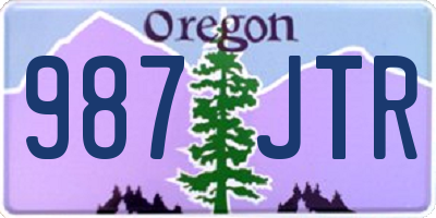 OR license plate 987JTR