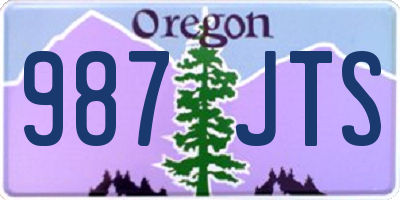 OR license plate 987JTS