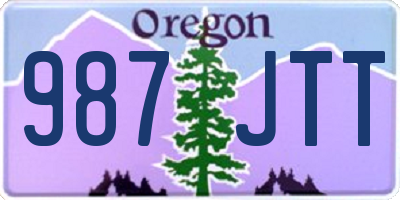 OR license plate 987JTT