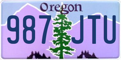 OR license plate 987JTU