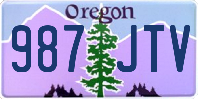 OR license plate 987JTV
