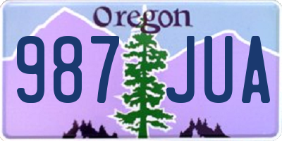 OR license plate 987JUA