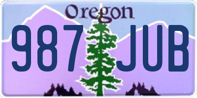 OR license plate 987JUB