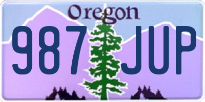 OR license plate 987JUP