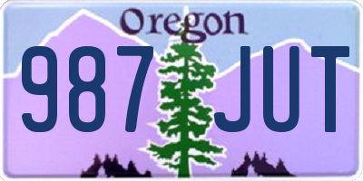 OR license plate 987JUT