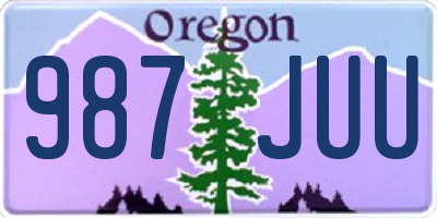 OR license plate 987JUU