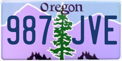 OR license plate 987JVE
