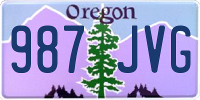 OR license plate 987JVG