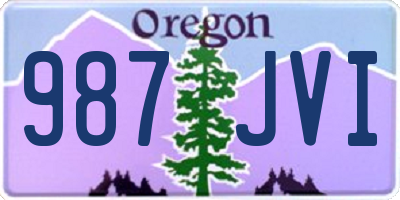 OR license plate 987JVI