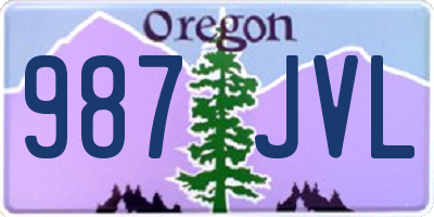 OR license plate 987JVL