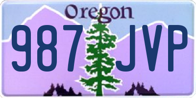 OR license plate 987JVP