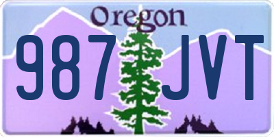 OR license plate 987JVT