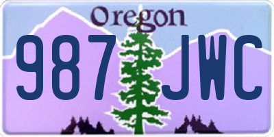 OR license plate 987JWC