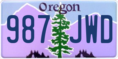 OR license plate 987JWD