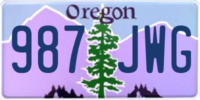 OR license plate 987JWG