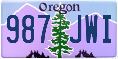 OR license plate 987JWI