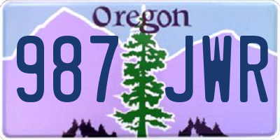 OR license plate 987JWR