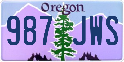 OR license plate 987JWS