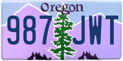 OR license plate 987JWT