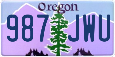 OR license plate 987JWU