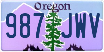 OR license plate 987JWV