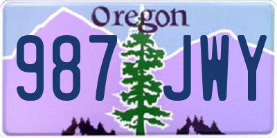 OR license plate 987JWY