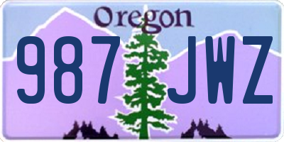 OR license plate 987JWZ