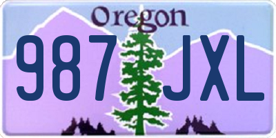 OR license plate 987JXL