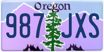 OR license plate 987JXS