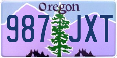 OR license plate 987JXT