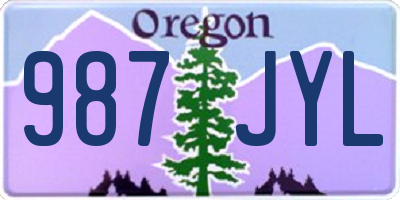 OR license plate 987JYL